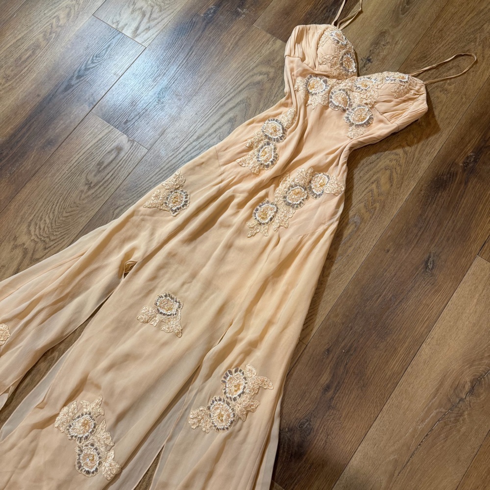 Vintage 100% Silk Beaded Dress Sue Wong Dress Y2K Fairy Prom Wedding Dress - Picture 5 of 14